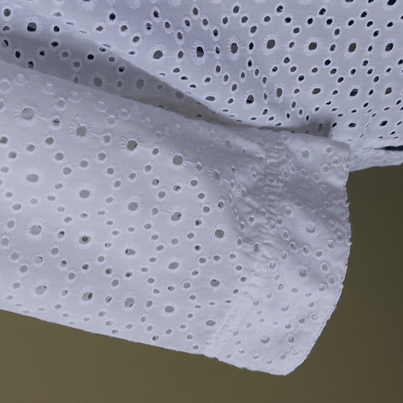 White Eyelet shirt "ALIA", size 14 - Picture 4 of 8